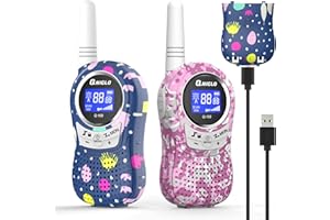 Qniglo Walkie Talkies for Kids - Rechargeable Kids Walkie Talkies with Clear Sound, Easy to Use, VOX, Perfect Birthday for 3-8 Year Old Boys Girls - Outdoor Adventures, Camping, Hiking