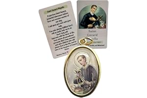 Westmon Works St Gerard Medal Set Italian Metal Pendant with Patron Saint of Fertility and Motherhood Prayer Card Made in the USA