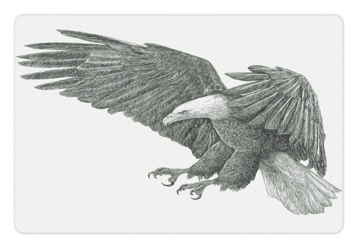 Amazoncom Ambesonne Eagle Pet Mat For Food And Water