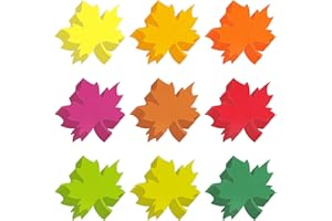 Kisston 360 Pcs Fall Cutouts Paper 3.9 Inch Leaf Cutouts for Bulletin Board Autumn Colored Maple Leaves Shaped Die Cuts for Thanksgiving DIY Craft Projects Classroom Decor