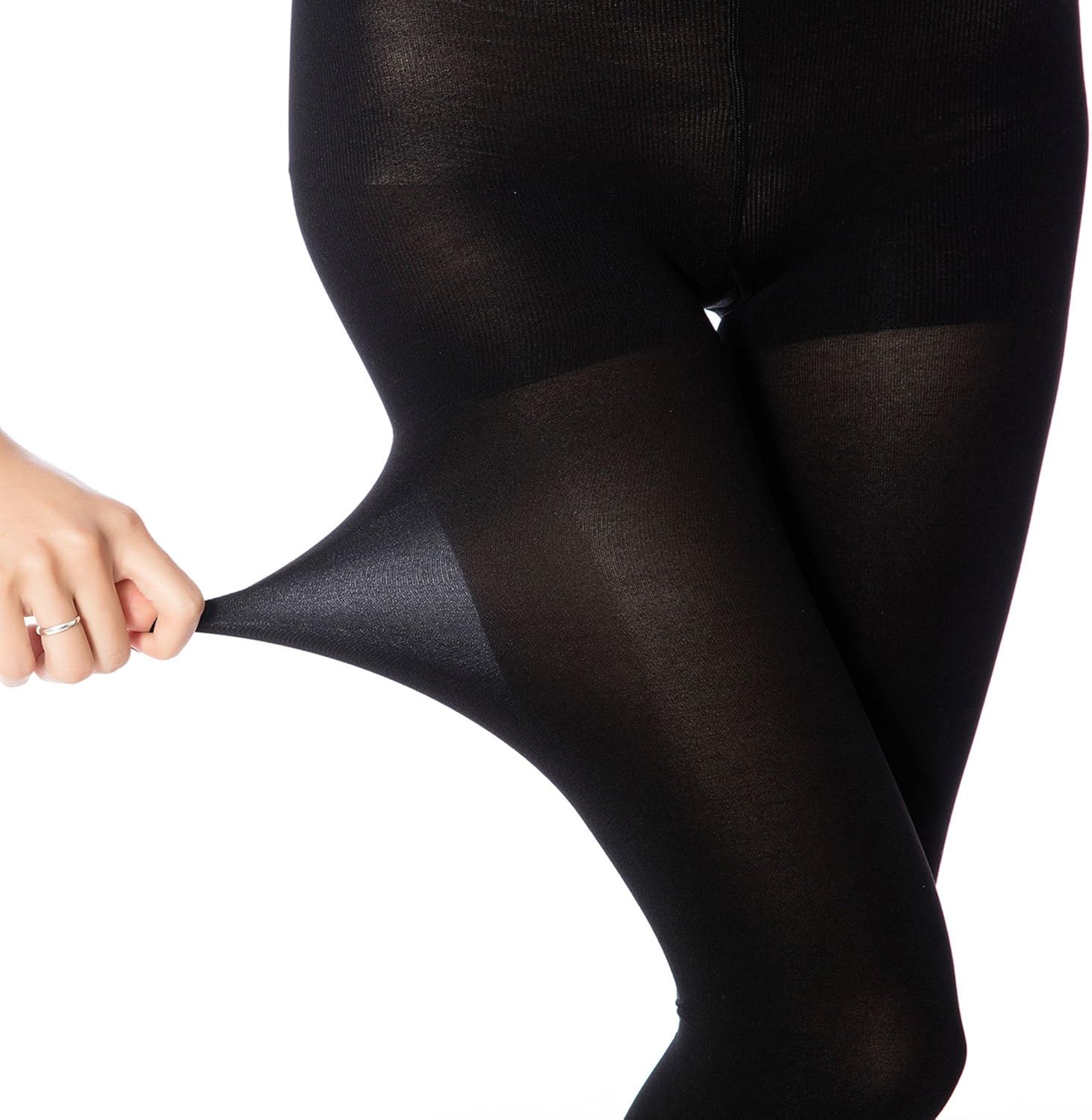 MANZI Run Resistant Control Top Panty Hose Opaque Tights at  Women’s Clothing store