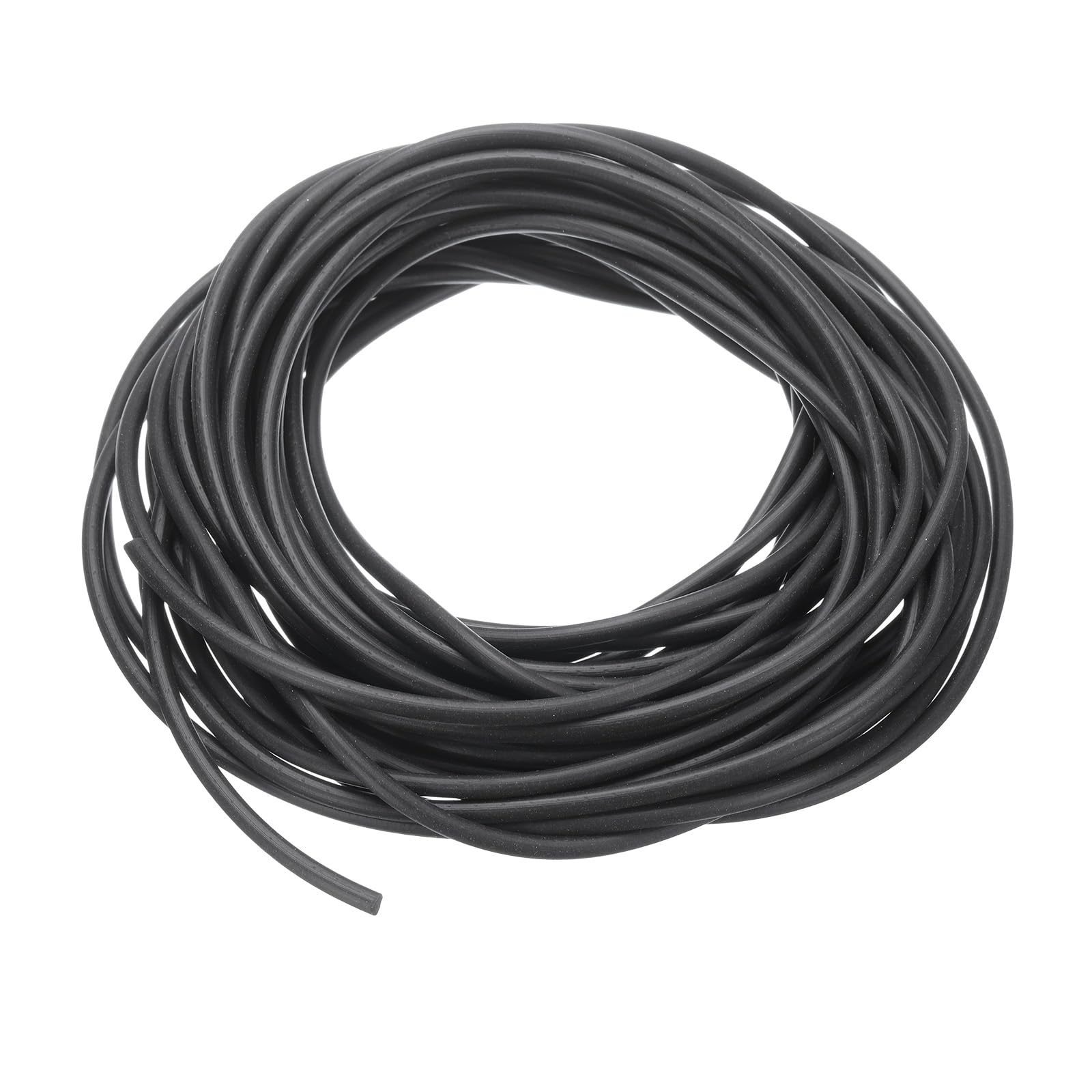 PATIKIL Silicone Foam Seal Strip, 10M(32.8Ft) 3.5mm(0.14") Dia Round High Density Solid Sponge Rubber Weather Stripping Cord for Sealing Gap Blocker Insulation, Black