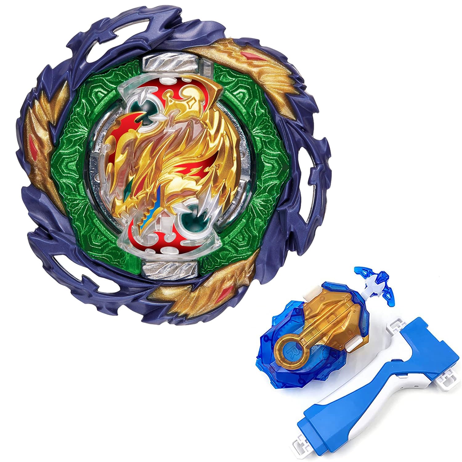 Desamvap Battling Tops B-185 Vanish Fafnir Booster Tops Right Spin DB Layer Battling Tops with Launcher Gifts for Kids Children Boys