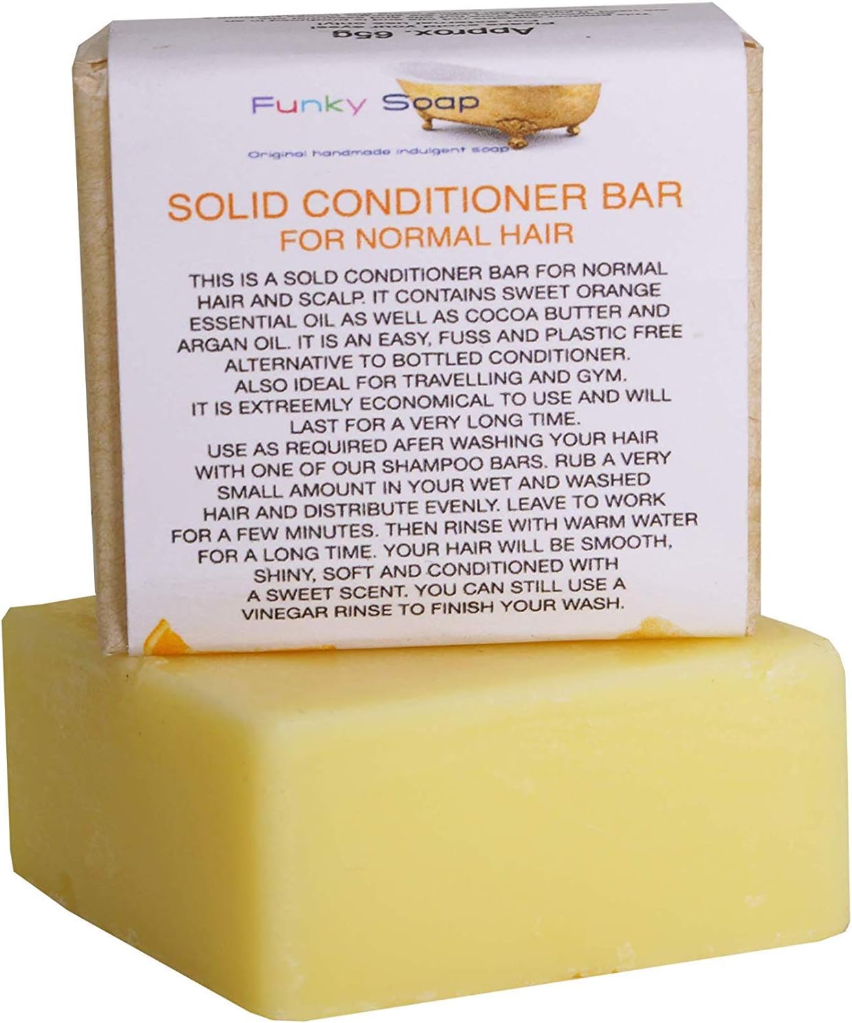 Solid Conditioner Bar For Normal Hair, Travel Size 1 Bar of 65g