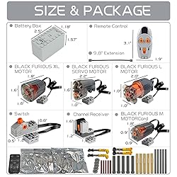 Mutcretus 44PCS Power Function Motor Set, New