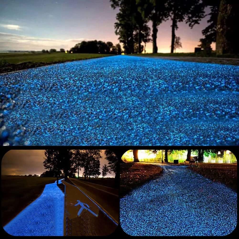 Hardscaping Materials - chic style 9.7Lbs 2000Pcs Glow in The Dark Stones Garden Pebbles Rocks Indoor Outdoor Decor Luminous Stone for Walkways Driveway Yard Grass Fish Tank Halloween Decoration Large Bag