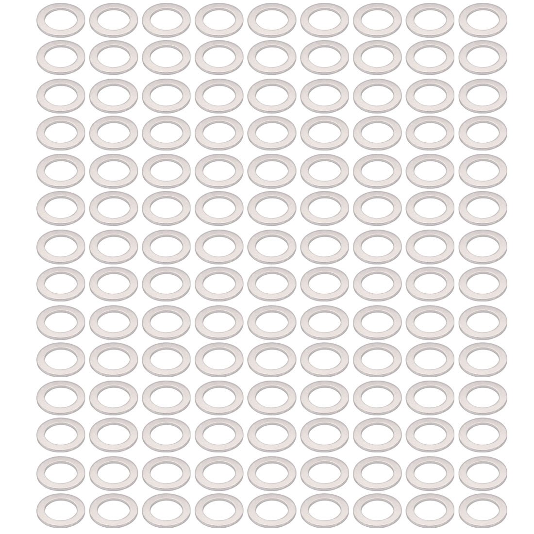 sourcingmap 200Pcs 14mmx22mmx1.5mm Aluminum Motorcycle Hardware Drain Plug Washer