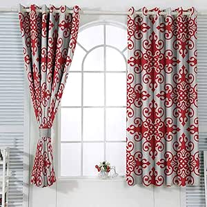 Cortina aislada de sombreado, color rojo, estilo occidental, diseño