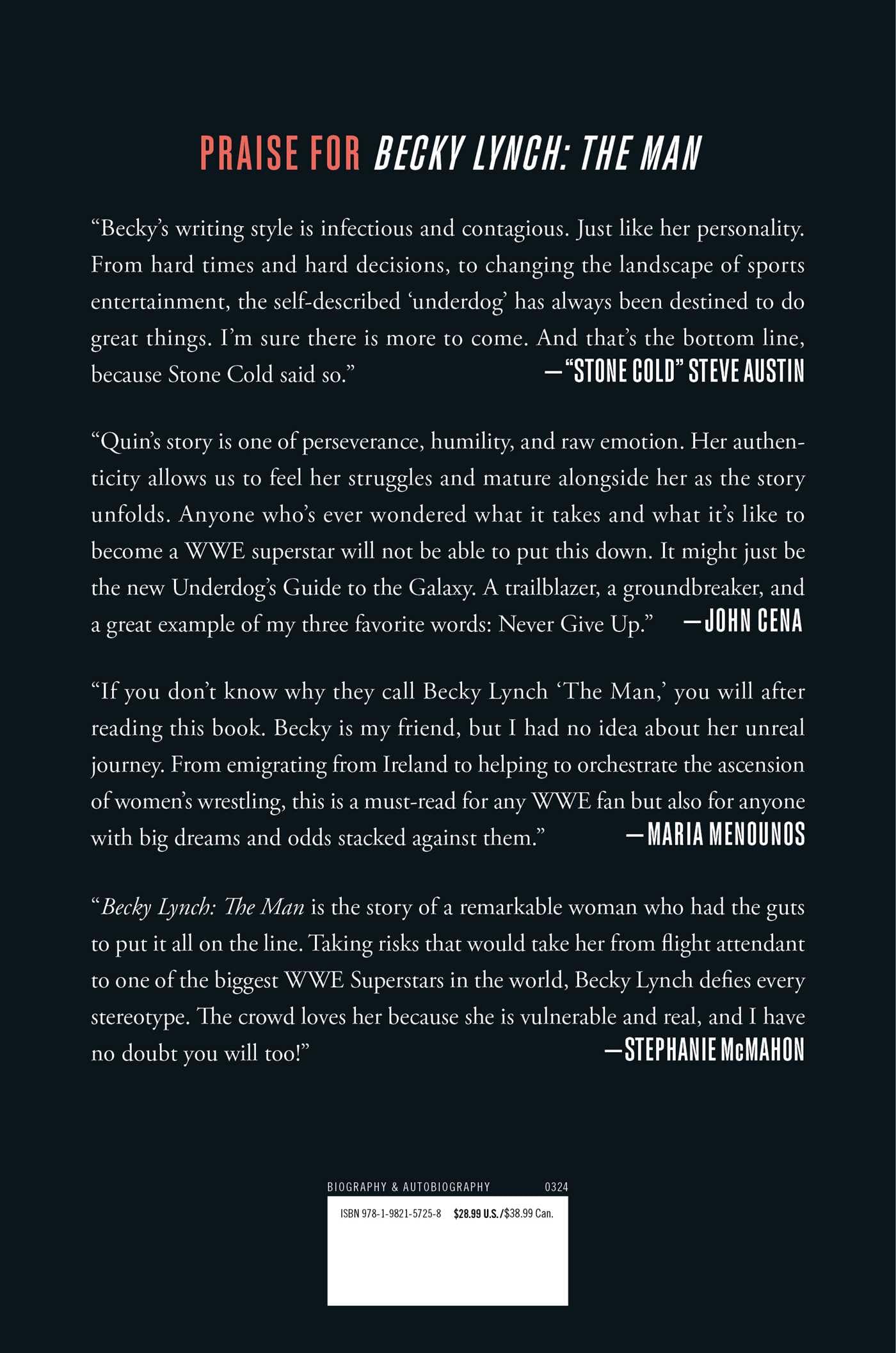 Becky Lynch: The Man: Not Your Average Average Girl Becky Lynch: The Man: Not Your Average Average Girl Hardcover