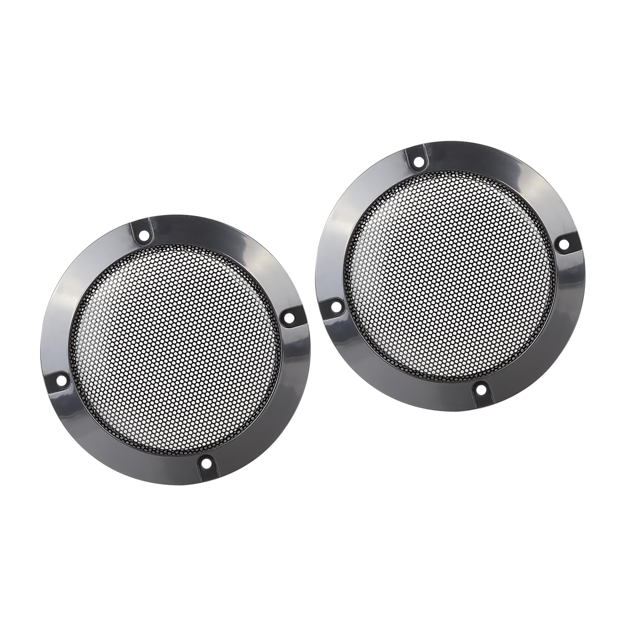 A ABSOPRO Audio Speaker Cover Mesh Grill Horn Guard 4 Inch Metal (Set of 2)