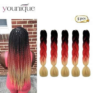 Amazon Com Jumbo Braiding Hair Extensions 5pcs 24inch 3 Tone