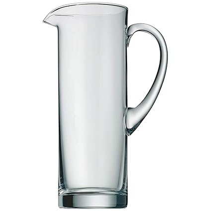 WMF Zylinder Glaskrug 2,0l, Wasserkrug aus Glas, Krug mit Henkel, spülmaschinengeeignet