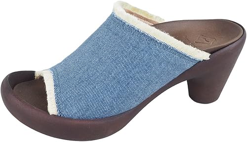 Amazon リゲッタ カヌー レディース サンダル デニム カバー ミュール フリンジ 7cm バナナ ヒール 日本製 Lvw3 Cjbn5732 ミュール