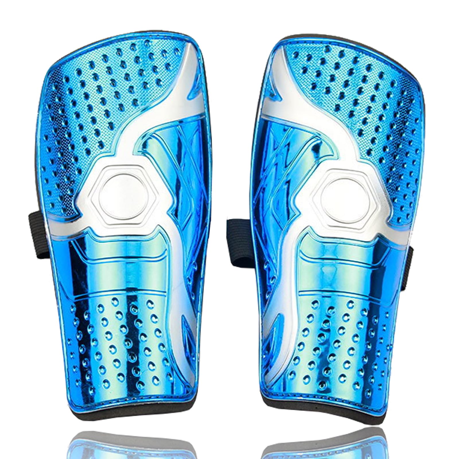 Quixotical Shin Pads for Kids Junior, Youth Football Shin Guards, Shin Guards Boys, Youth Sports Shin Pads, for Years Boys Girls (Blue)