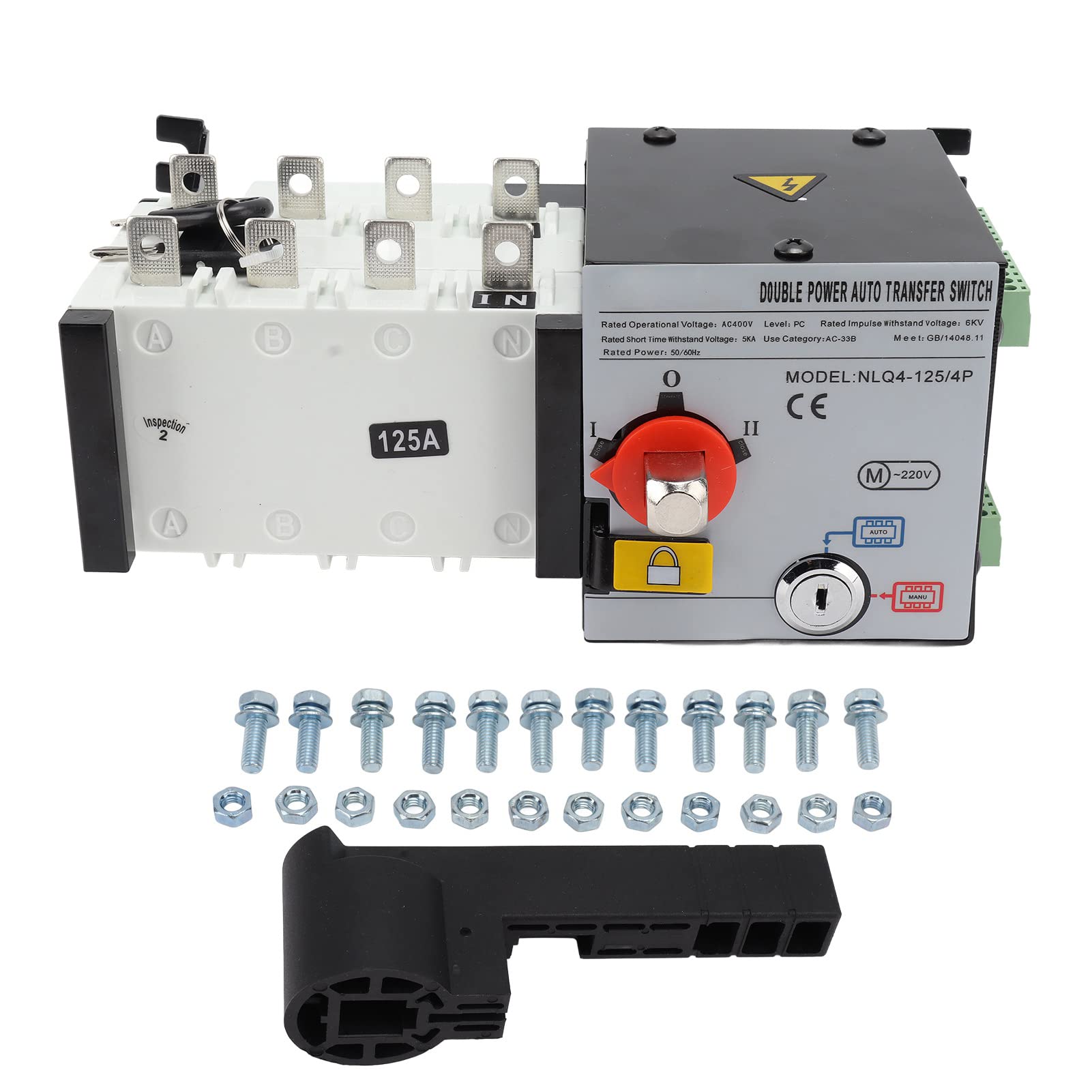 Photo 1 of Generator Transfer Switch Power Automatic Transfer Switch Load Isolation Actuating Switch AC 400V (125A)