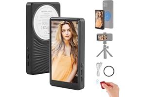 NEEWER Basics 4" Magnetic Vlog Selfie Monitor Screen, Wireless Phone Back Camera Monitor with Remote/1500mAh for YouTube TikT