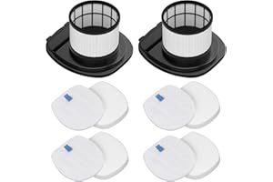 LANROON IX141 Filters Fit for Shark IX141 IX140 IZ140 IX142 IZ140C IZ142 UZ145 IZ141C IX141H WZ140 WZ250 Stick Vacuum, Replace Part 616FJ140 & 617FJ140, 2 Pack Filter 4 Pack Foam & Felt Filter Kit