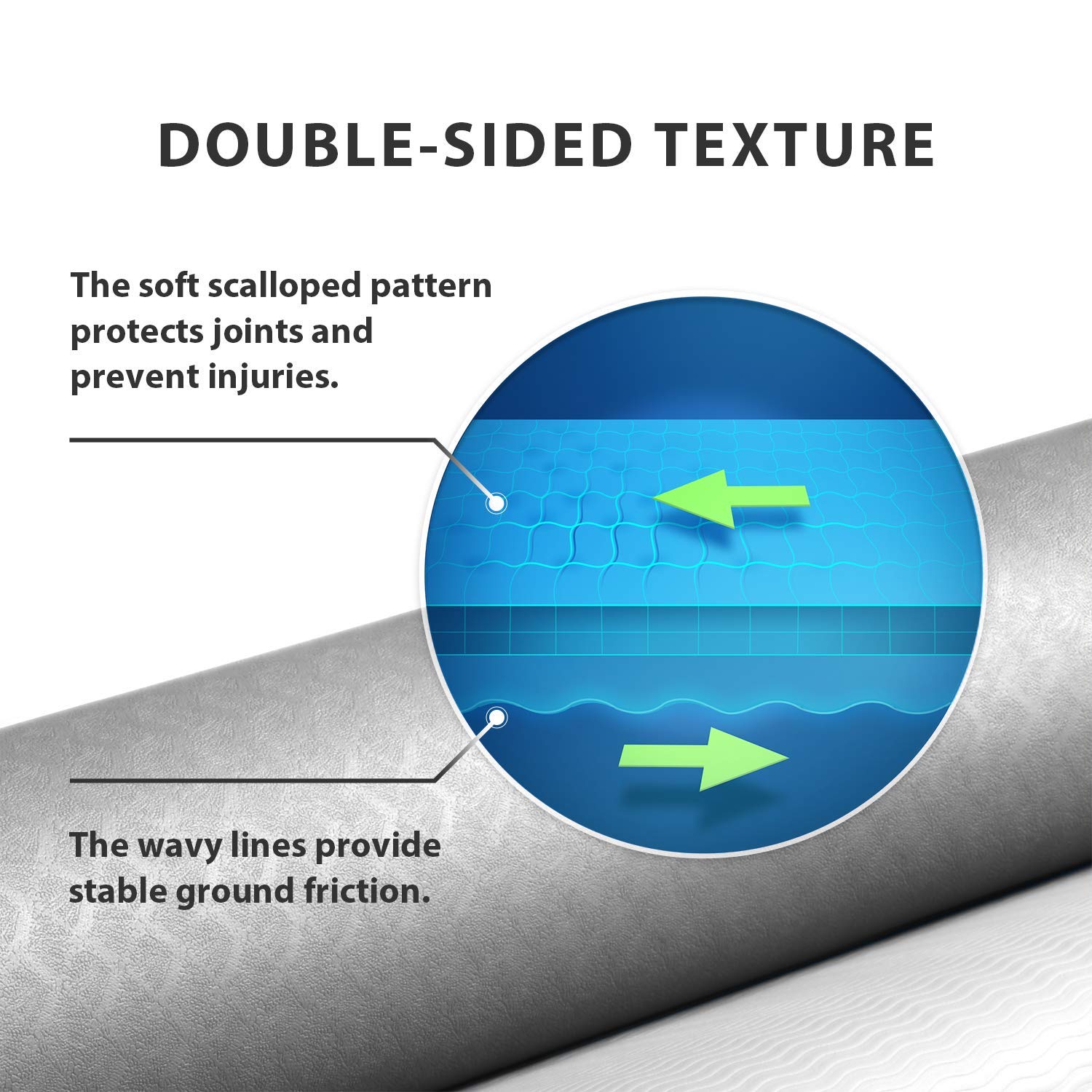 YUNMAI Premium Yoga Mat Thick with Dual-Layer, ¼-Inch Thickness 6mm, Eco-TPE Material, 100% PVC-Free, Yoga Mats for home, Yoga Mats thick Non Slip with Yoga Mat Bag, Gray