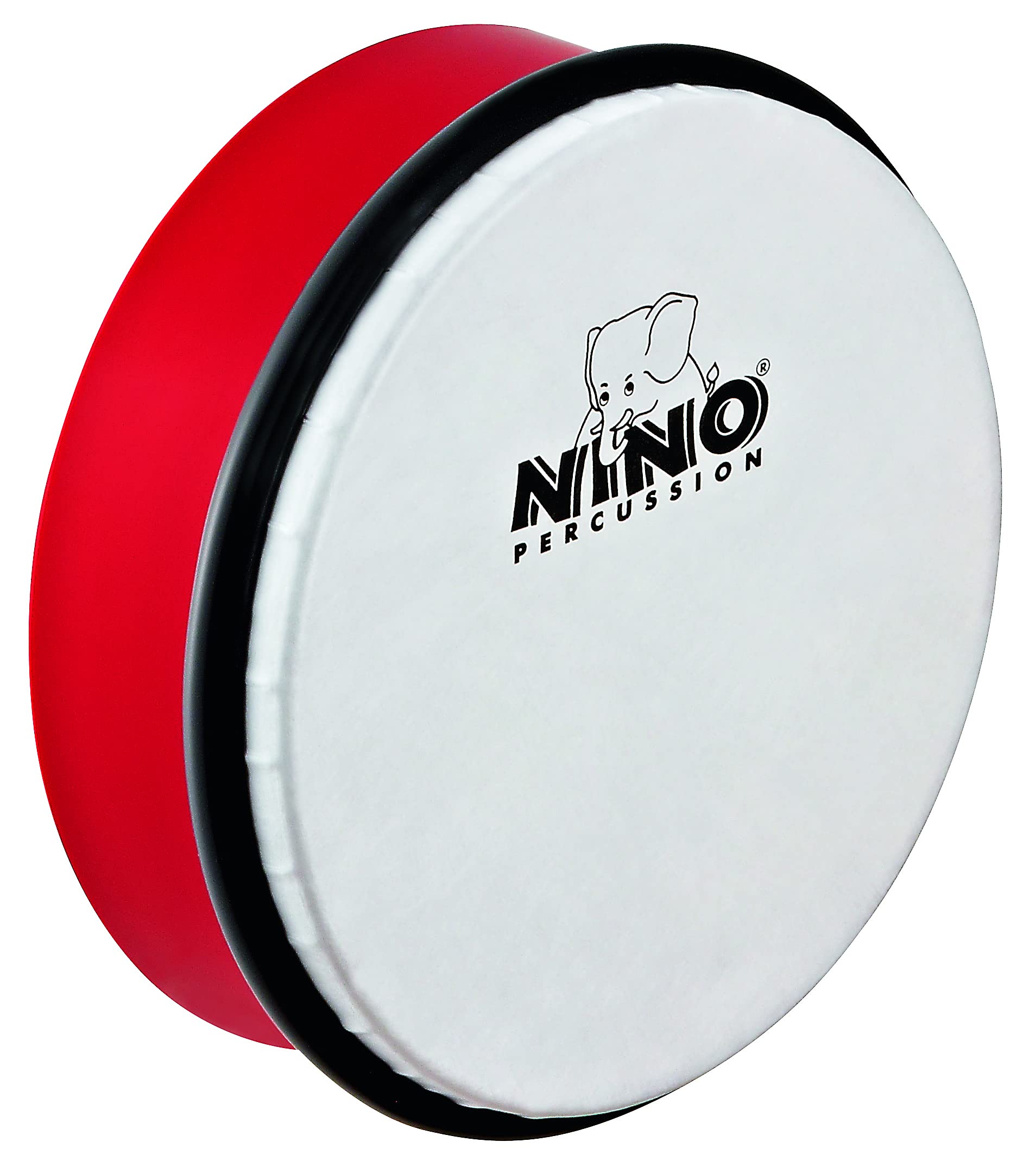 Nino Percussion Hand Drum Instrument - Medium Hand drum for Children from 3 Years - Diameter 8 inch (ca. 20 cm) - Plastic, Red (NINO45R)