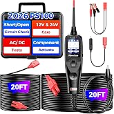 Autel PowerScan PS100, 12-24V Automotive Power Circuit Probe Tester 2.0 | 2026 Electrical Open Short Breaker Finder Tool, AC/DC Voltage Current Relay Resistance Check, Trailer Light Test, 40FT Cables