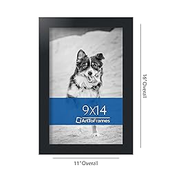 ArtToFrames 9x14 Inch Black Picture Frame, This