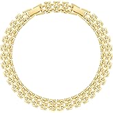 KissYan Gold Ankle Bracelets for Women, 14K Gold Anklets Chunky Cuban Link Chain Summer Beach Foot Jewelry Gifts for Women