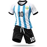 Soccer Jerseys for Kids Boys Girls Youth for Sport Football Training Uniform Soccer Fans Shirt Gift Kit Set
