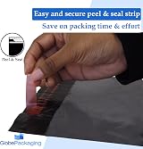 Globe Packaging Grey Mailing Bags 17x24 in 60mu 25 Pack Peel & Seal view 3