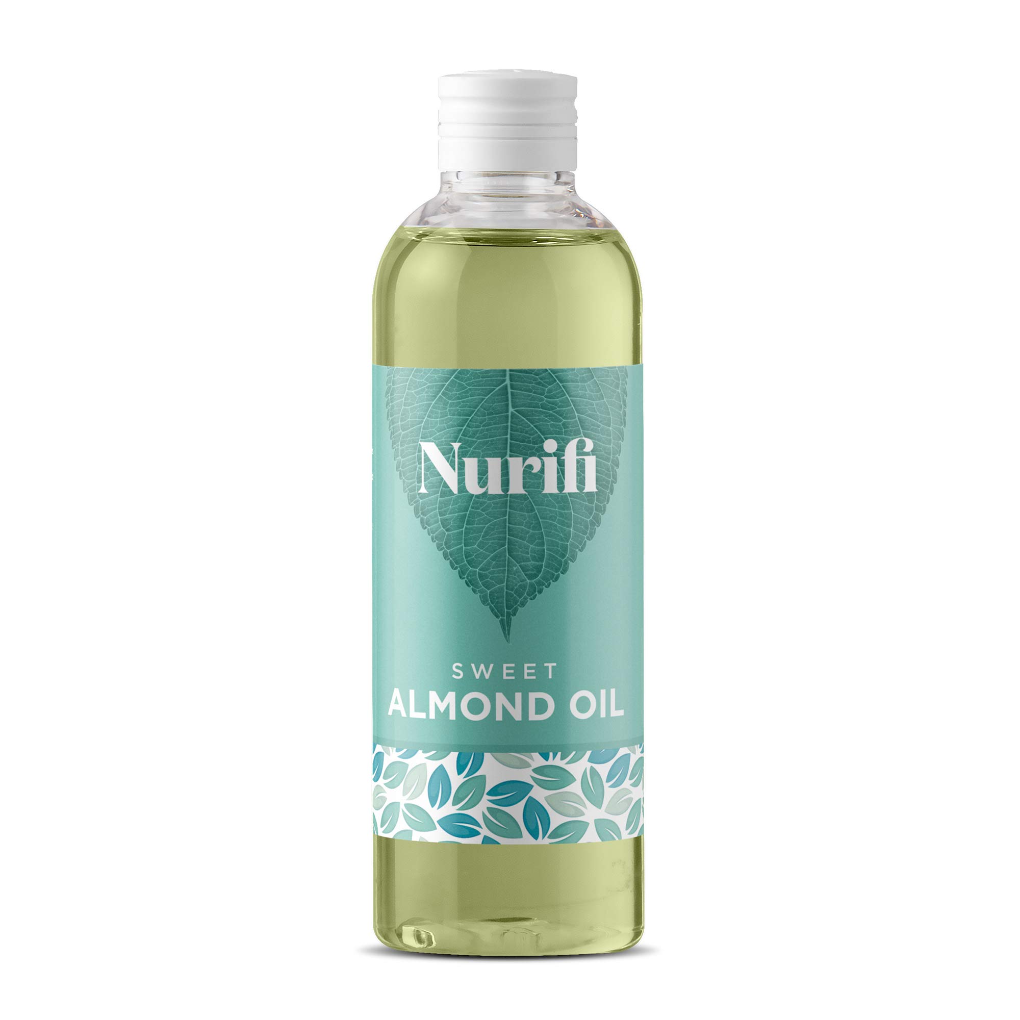 Sweet Almond Oil - 1 Litre - by Nurifi - for Skin, Hair, Massage, Nails, Cuticles, Face, Body - Vegan & Food Grade
