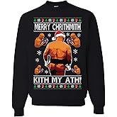 wild custom apparel Merry Chrithmith Kith My Ath Funny Ugly Christmas Sweater Crewneck Sweatshirt