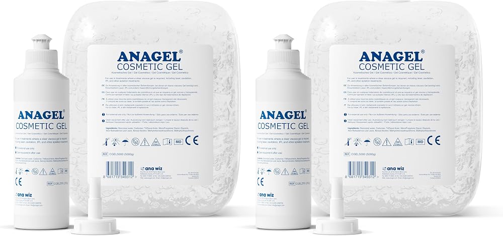 ANAGEL Cosmetic IPL Laser Gel 2 x 5000ml 2 x 250ml Bottle Dispensing