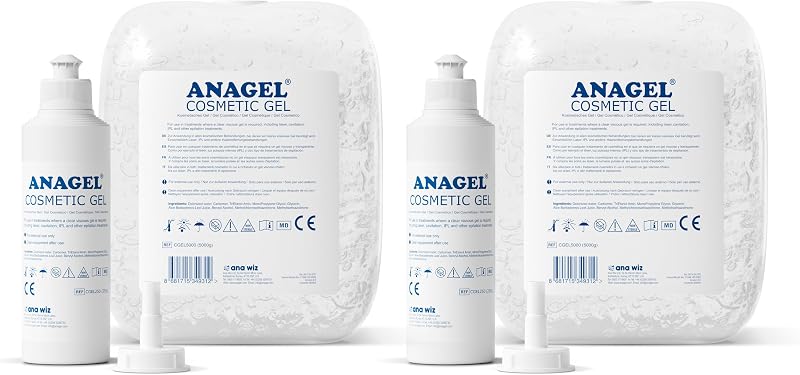 ANAGEL Cosmetic IPL Laser Gel 2 x 5000ml 2 x 250ml Bottle Dispensing