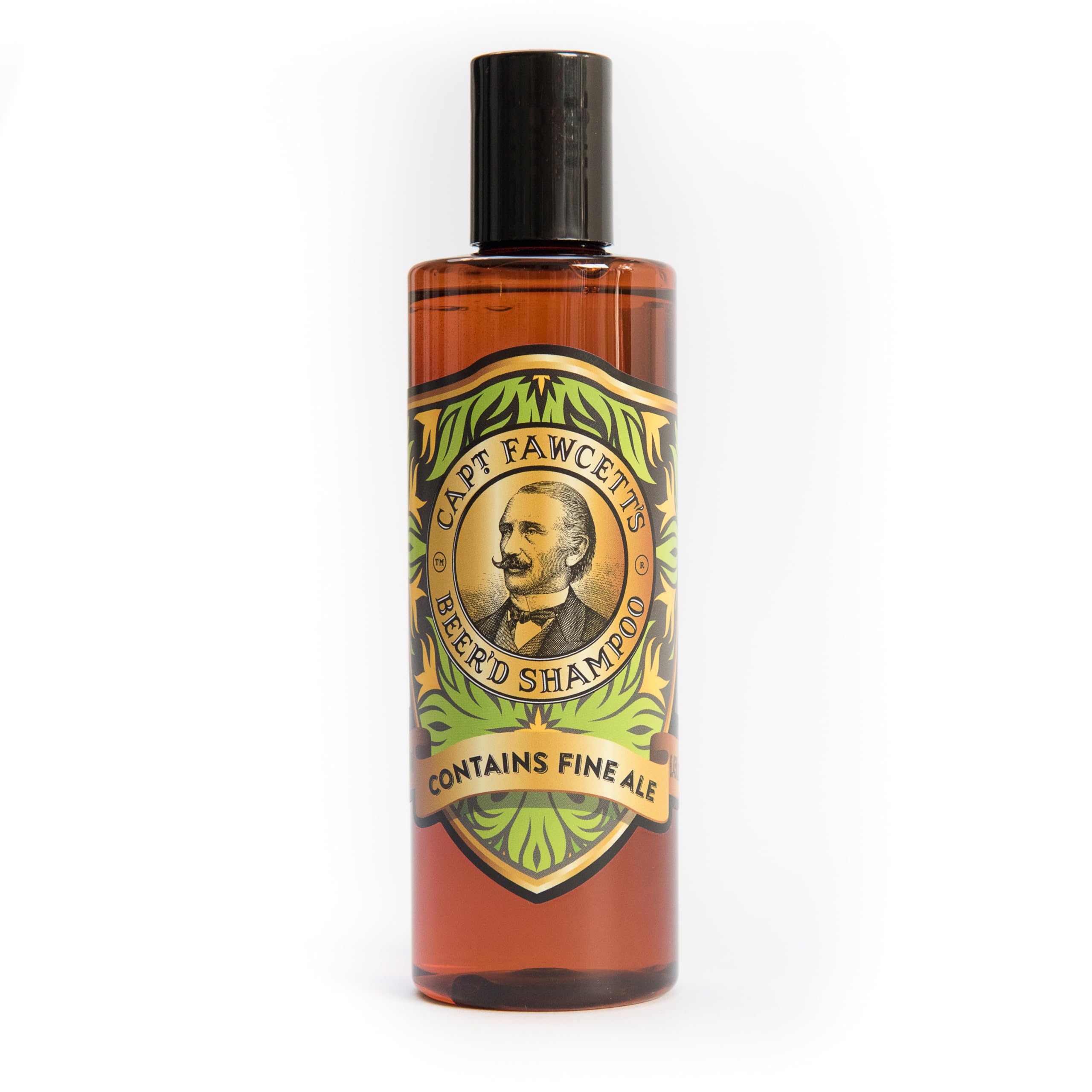 Captain Fawcett Beer’d Shampoo 250ml – Premium Beard Shampoo Infused with Hops Extract – Gently Cleanses, Softens & Revitalises Facial Hair for a Fresh, Healthy Beard