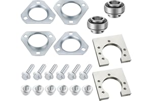 JAVIK Go-Kart Rear Live Axle Bearing Kit 3-Hole for Go Karts Mini Bikes Trikes Off Road ATV