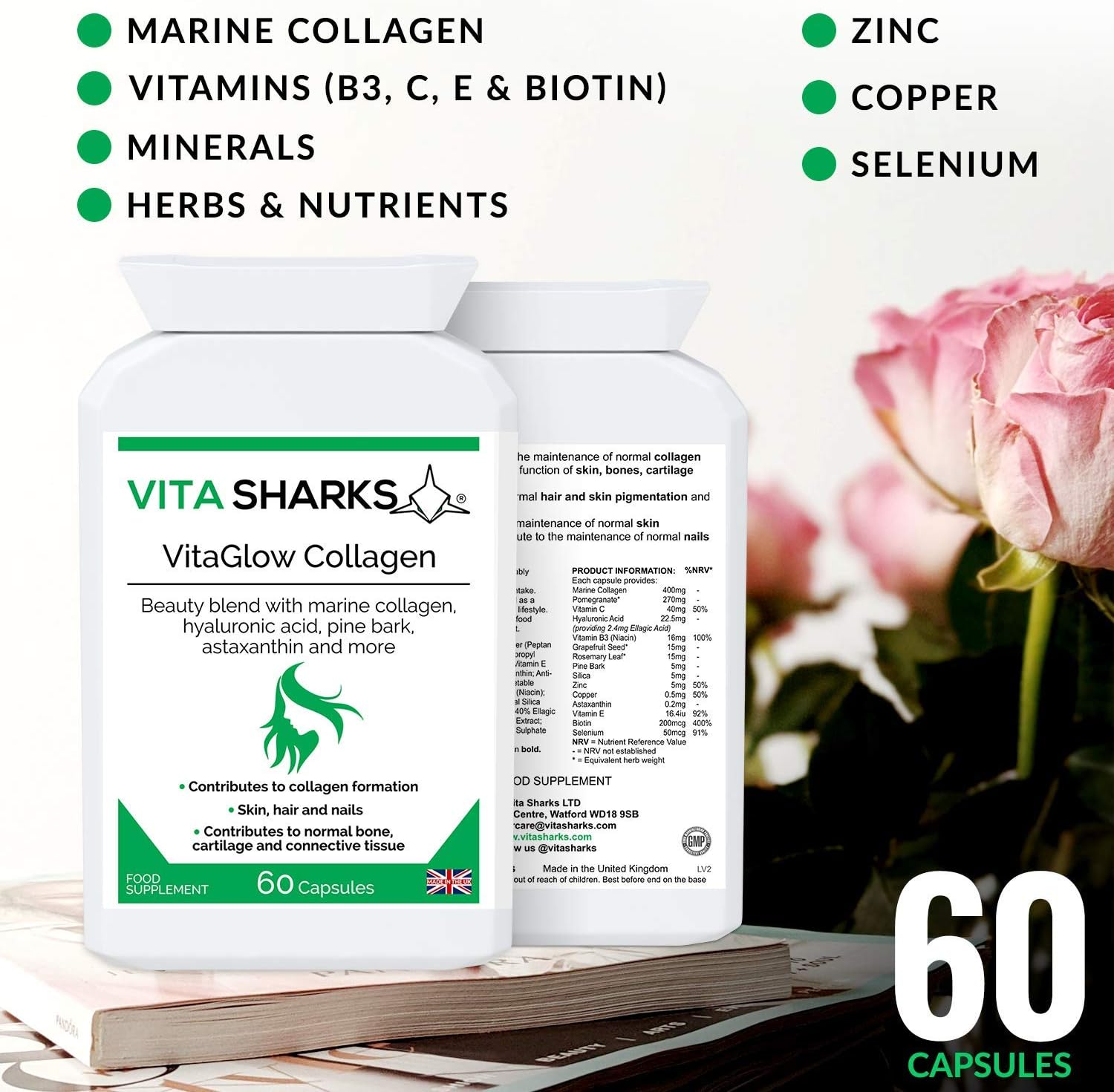 VitaGlow Collagen, Anti-Ageing Tablets with Biotin for Beautiful & Youthful, Glowing Skin, Hair, Nails - Image 4