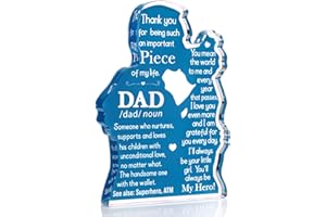OCCDESIGN Gifts for Dad from Daughter, Father Gifts New Dad Daddy Step Dad Bonus Dad Gifts from Daughter, Birthday Christmas Love Gifts Dad Presents, Desk Decor Accessories Ornaments Dad Plaque Acrylic Sign