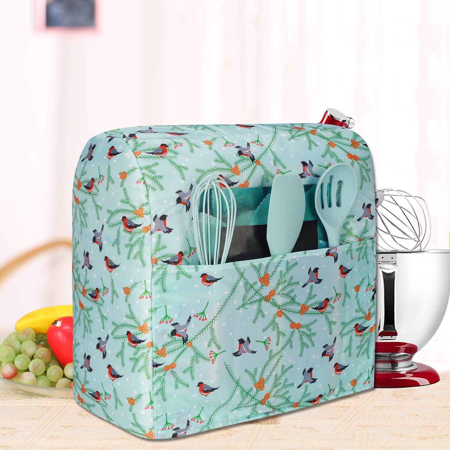 Kitchen Aid Mixer Cover Compatible with 6-8 Quarts Kitchen Aid/Hamilton Stand Mixer/Tilt Head & Bowl Lift Model,Bird Print Mixer Cover Pioneer Woman Kitchen Accessories,Kitchen Aid Mixer Accessories