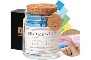 A&H Zier Christian Graduation Gifts Bible Verse Jar Christian Gifts for Women Bible Jar Christian Graduation Gifts (Bible Jar of Emotions and Feelings)