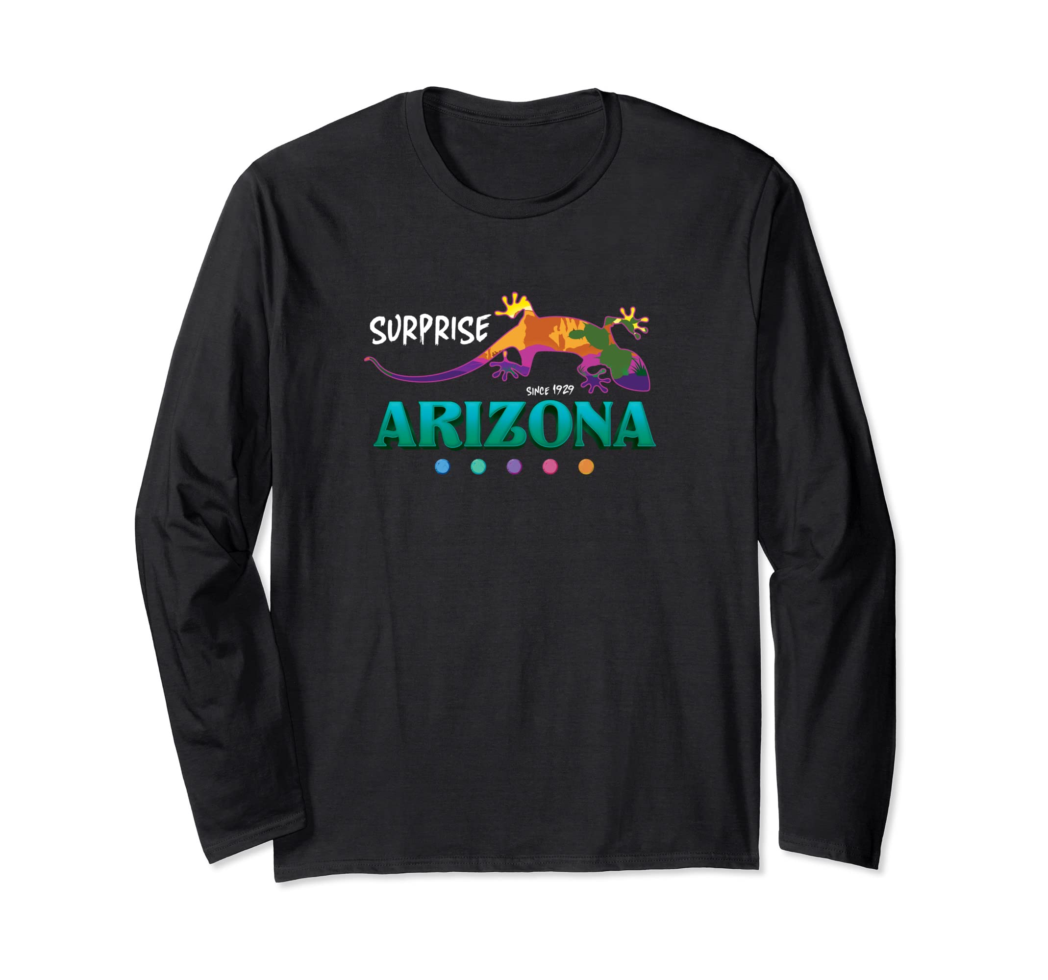 Surprise Arizona USA Desert Gecko Lizard Vacation Souvenir Long Sleeve T-Shirt