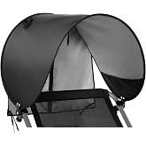 Sportneer Chair Sun Shade: UPF 50+ Universal Chair Canopy with Adjustable Angle &amp; Back Flap, Fits Most Beach, Camping, Lawn, Fishing Chairs - Easy to Use, Lightweight, Size 45'' x 22'', 1 Pack
