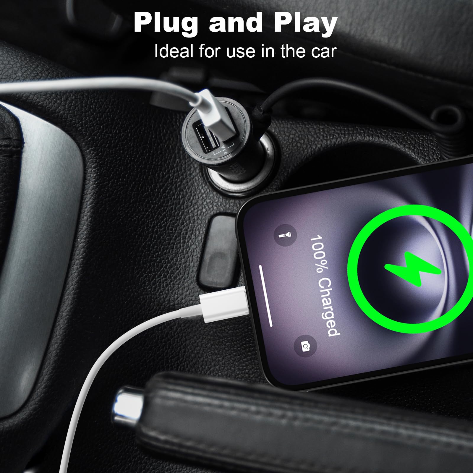 Car Carplay Cable for iPhone 16 15 Pro Max 16 Plus, 3FT USB A to USB C Cord for iPad 10th Gen Pro Air 5th 4th Mini 6th Gen, Car Charging Cable