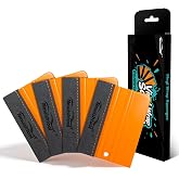 NEWISHTOOL Stitched Buffer Felt Vinyl Wrap Squeegee PPF Tools, 4-Pack | Double Layer Sewing, Scratch-Free Gliding, Professional Squeegee for Vinyl, PPF Application, Window Tint Installation Tool