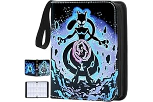 EACARD 9 Pocket Card Binder Cards Holder, Waterproof Trading Binders Fits 900 Cards Collection Albums with 50 Removable Sleeves, Portable Card Games Display Storage Cases