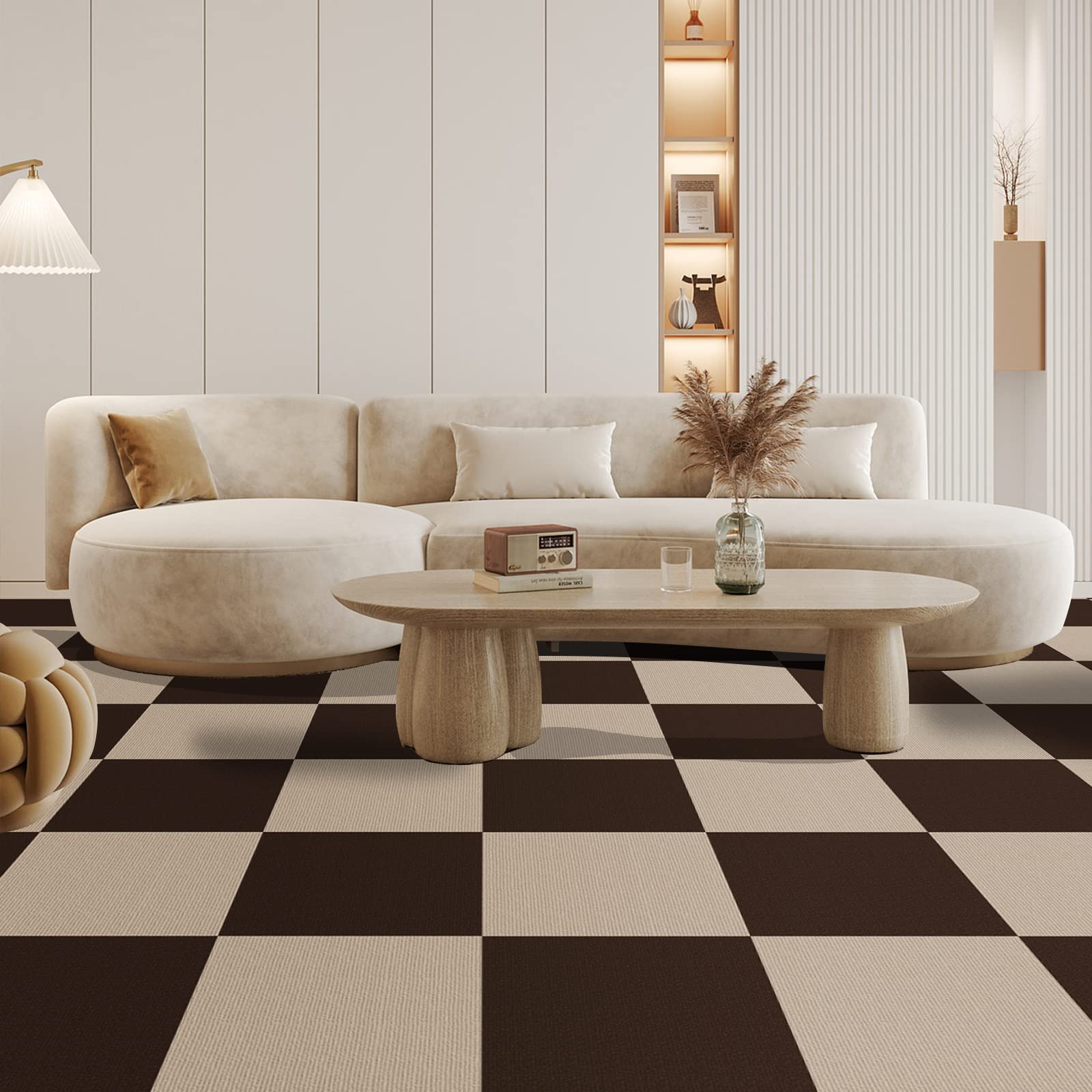 CUCOS Carpet Tiles Peel and Stick, Squares Carpet