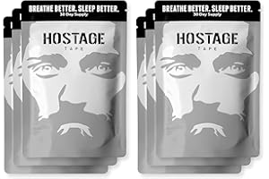 HOSTAGE TAPE Hostage Gentle Adhesive Tape (6 Pack - 180 Strips) - Medical Grade, Secure & Breathable Tape - Pain-Free Removal - Black