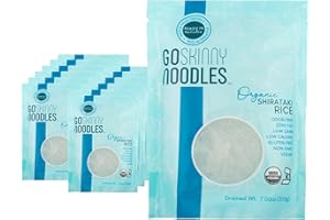 GoSkinny Noodles Shirataki Rice (12 Pack), Organic, Odorless, Low Carb Keto Rice, Gluten Free, Vegan, Kosher, Paleo-Friendly, Ready in Minutes, 7.05 oz