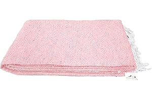 Open Road Goods Handmade Solid Color Yoga Blanket - Thick Mexican Blanket or Throw - Made for Yoga!