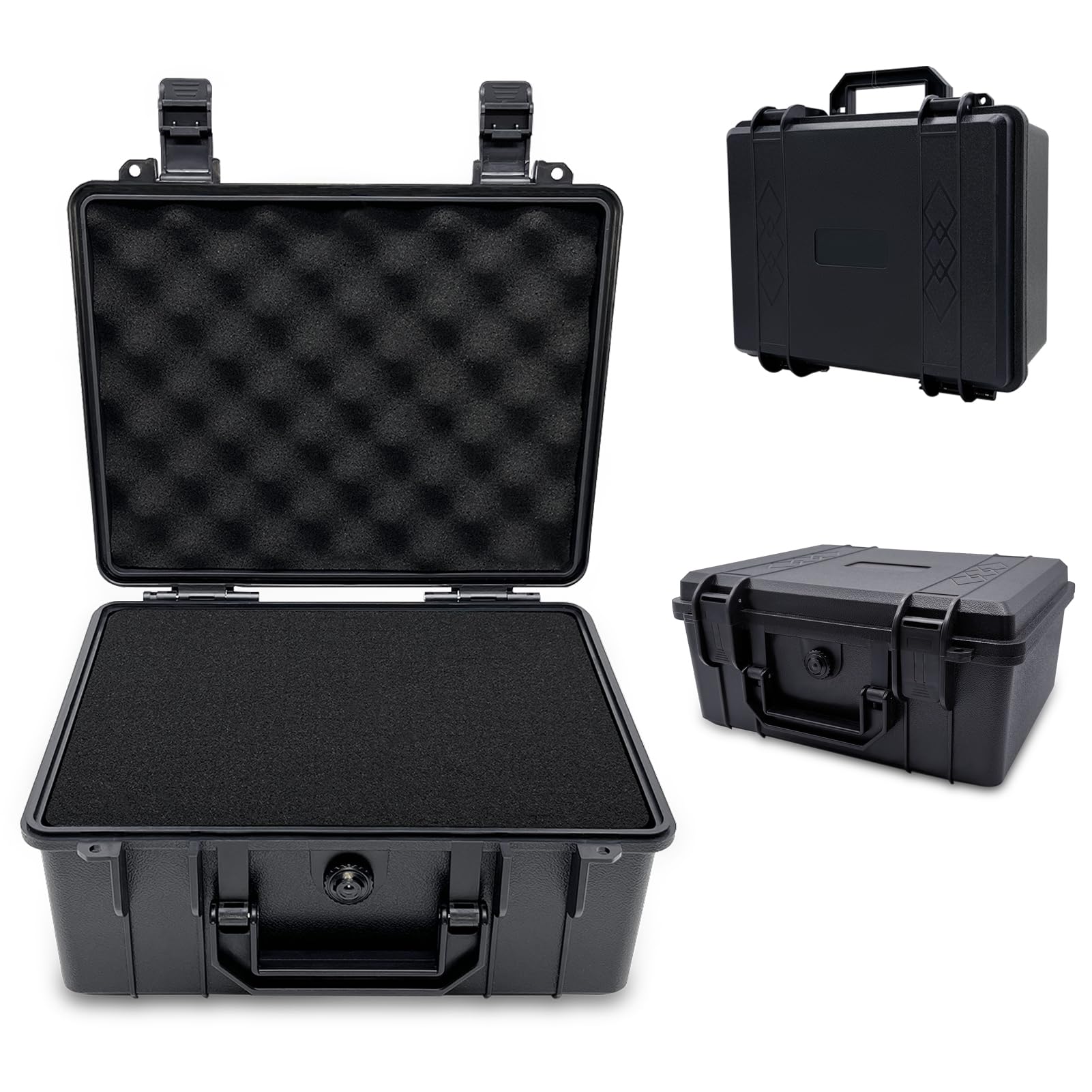 Photo 1 of 10 Inch Foam Case with Customizable Foam for Test Instruments, Camera Accessories, Equipment, Electronics, and Tools & More – 10.2 x 7.8 x 4.6 Inches