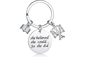 YEEQIN Lawyer Gift Graduation Gift She Believed She Could So She Did Keychain Justice Lawyer Gift Career Lawyer Gift