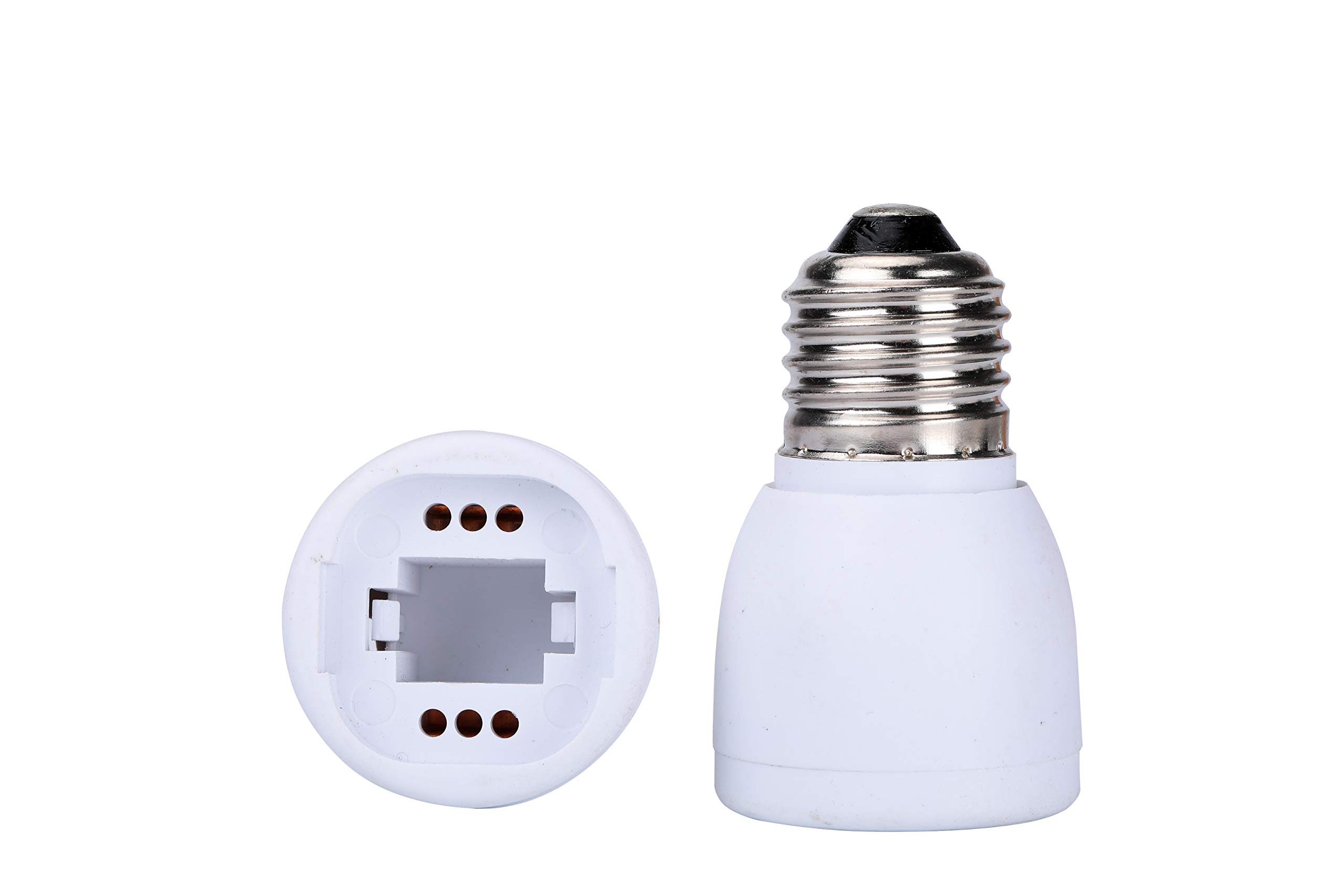 FExYinz 4 Years Warranty 2-Pack E27 to G23 G24 Bulb Socket Adapter G23 G24 Lamp Holder Converter CFL PL Lamp Holder